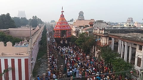 ஸ்ரீரங்கம் கோயில் தைத்தேரோட்டம். 