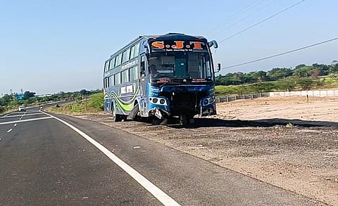 மாரடைப்பால் உயிரிழந்த கண்ணன் ஓட்டி வந்த பேருந்து 
