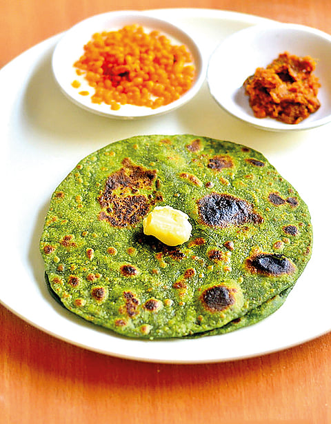 கீரை, சிறுதானிய சப்பாத்தி