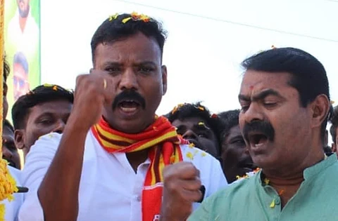 சீமானுடன் பாவேந்தன்.