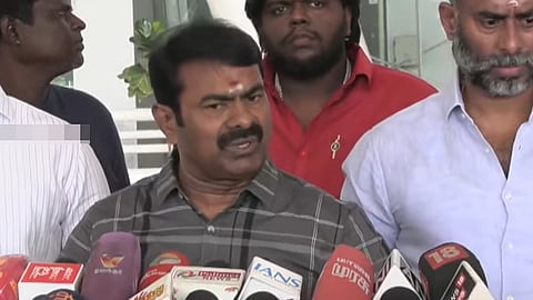 செய்தியாளர் சந்திப்பில் சீமான்