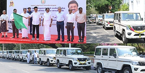வருவாய்த் துறை அலுவலர்களின் பயன்பாட்டிற்காக ரூ.4.58 கோடி மதிப்பீட்டிலான 51 புதிய வாகனங்களை பயன்பாட்டுக்கு முதல்வா் மு.க.ஸ்டாலின் வியாழக்கிழமை தொடங்கிவைத்தாா்.
