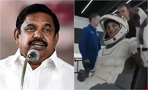 அதிமுக பொதுச்செயலாளர் எடப்பாடி கே.பழனிசாமி- சுனிதா வில்லியம்ஸ் 
