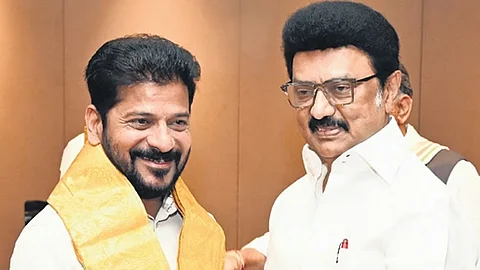 ரேவந்த் ரெட்டியுடன் ஸ்டாலின்..