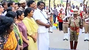 குமரி அனந்தன் உடலுக்கு 72 குண்டுகள் முழங்க இறுதிச் சடங்கு