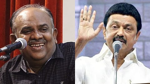 எஸ். ராமகிருஷ்ணன், முதல்வர் ஸ்டாலின். 