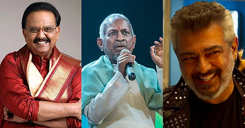 எஸ். பி. பாலசுப்ரமணியம், இளையராஜா, அஜித் குமார்.