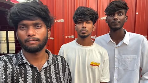 அதிவேகமாக பைக் ஓட்டி காவல்துறையினரிடம் சிக்கிய இளைஞர்கள். 
