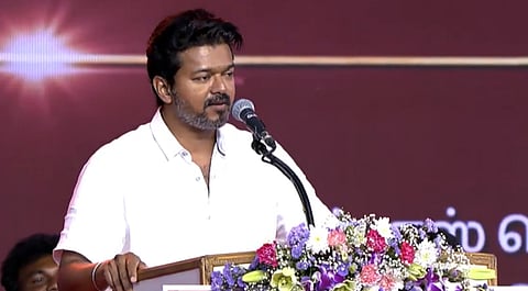 தவெக தலைவர் விஜய் பேசுகையில். 