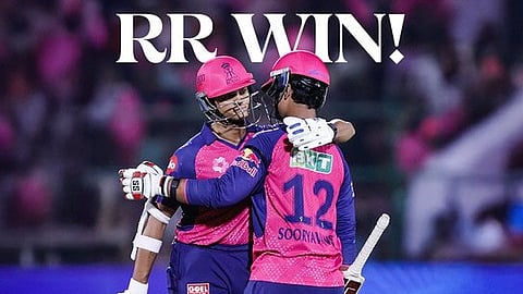 சூா்யவன்ஷி சாதனை சதம்; ராஜஸ்தான் அதிரடி வெற்றி