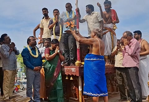 தஞ்சைப் பெரிய கோயிலில் பந்தக்கால் முகூர்த்தம்