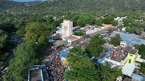 கழுகு பார்வையில் பாபநாச சுவாமி கோவில் மஹா கும்பாபிஷேகம் 