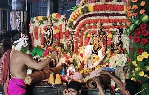 தாயுமான சுவாமி மாட்டுவார்குழலம்மை திருக்கல்யாண காட்சி