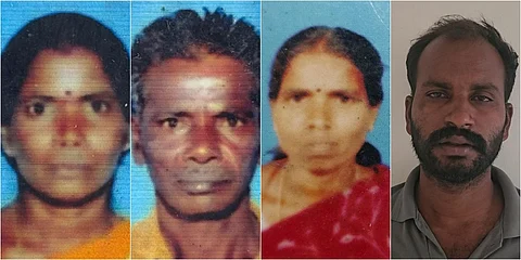 கொலை செய்யப்பட்ட சித்தி, சித்தப்பா, மாமியார் மற்றும் கொலையாளி பாலு
