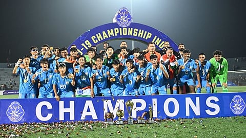 யு19 தெற்காசிய கால்பந்து: கோப்பையை தக்கவைத்தது இந்தியா!