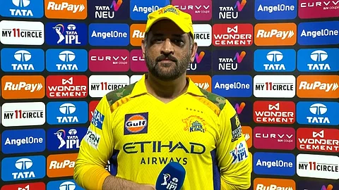 போட்டிக்கு பிறகு பேசிய தோனி. 