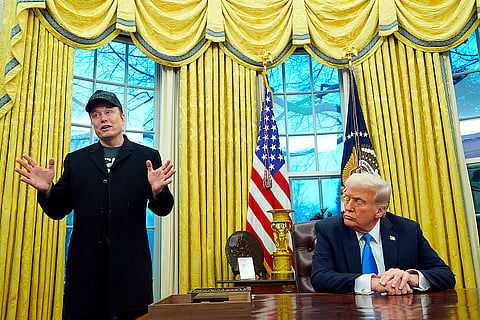 trump and musk in white house