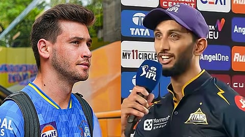 Noor Ahamad, Prasidh Krishna. (pics from csk, bcci)