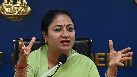 தில்லி முதல்வர் ரேகா குப்தா. 