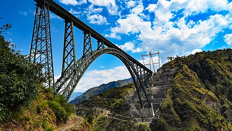 chenab bridge photo from ani