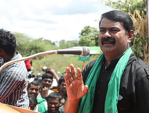 நாம் தமிழர் கட்சி தலைமை ஒருங்கிணைப்பாளர் சீமான் 