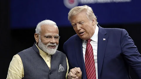 US President Trump with Prime Minister Modi. 