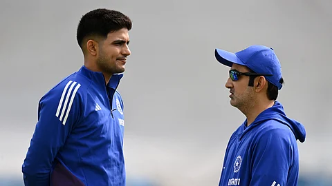 captain shubman gill with head coach gautam gambhir