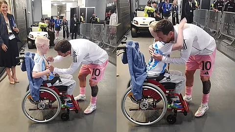 Messi fulfills dream of boy suffering from rare disease. (photos from hopewithhulda)