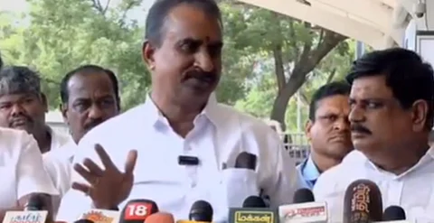 முன்னாள் அமைச்சர் வேலுமணி செய்தியாளர்கள் சந்திப்பு.
