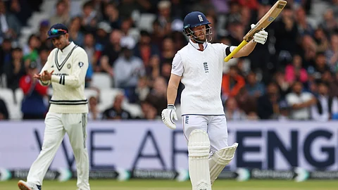 Ben Duckett expresses joy after scoring a half-century
