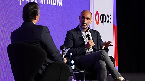 Jio Hotstar CEO speaking at APOS event...