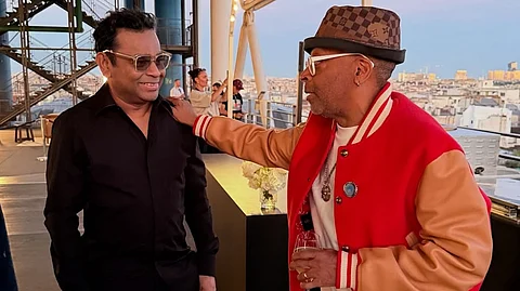 Music composer A.R. Rahman with director Spike Lee.