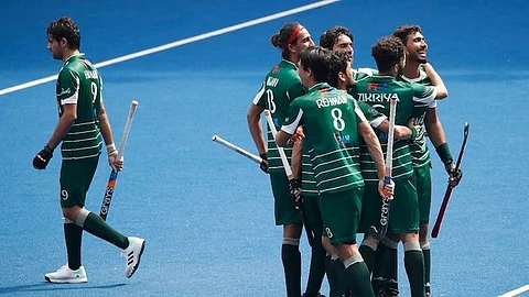 Pakistan hockey team. 