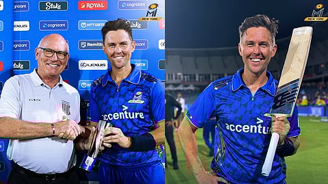 Trent Boult won the Man of the Match award.