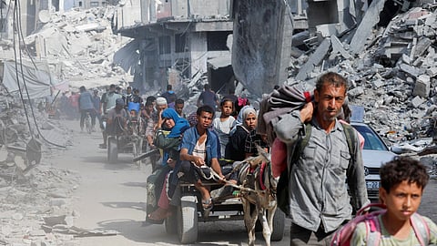 போா் நிறுத்த பேச்சு முடக்கம்: 
மத்திய காஸாவிலிருந்து மக்கள் வெளியேற இஸ்ரேல் உத்தரவு!