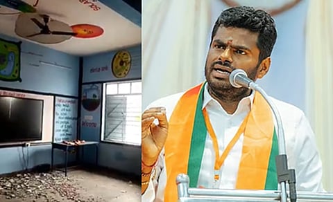 BJP annamalai questions about school buildings