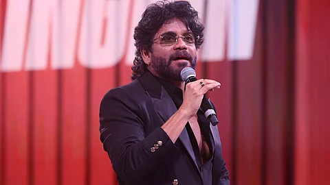 Actor Nagarjuna at the audio launch event...