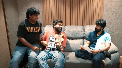 Sivakarthikeyan with Gopi Sudhakar.