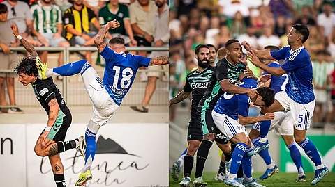 Football players who attacked in a barrage...