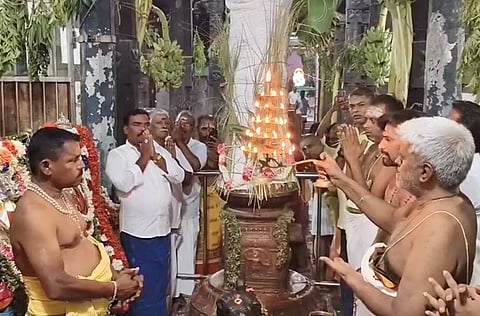 Brahmotsava flag hoisting 