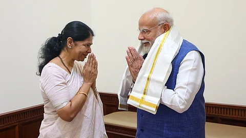 பிரதமர் மோடியை சந்தித்த கனிமொழி எம்.பி.