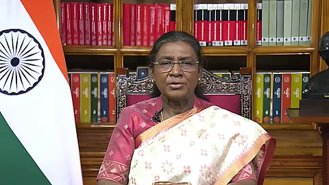 சுதந்திர நாள் உரையாற்றிய குடியரசுத் தலைவர் திரௌபதி முர்மு.