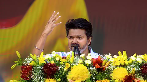 தமிழக வெற்றிக் கழகத் தலைவர் விஜய்.