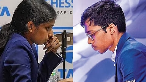 வைஷாலி,  பிரக்ஞானந்தா 