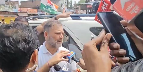 ராகுல் காந்தி கான்வாய் மறித்து போராட்டம்