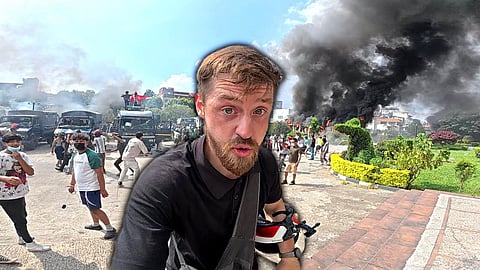 British video blogger documents Nepal violence.