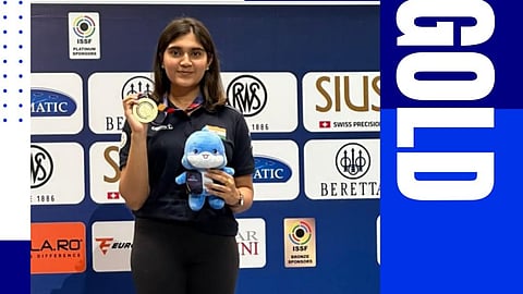 esha singh won gold at issf. 