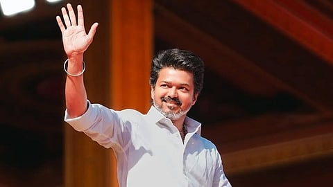 தமிழக வெற்றிக் கழகத் தலைவர் விஜய்.