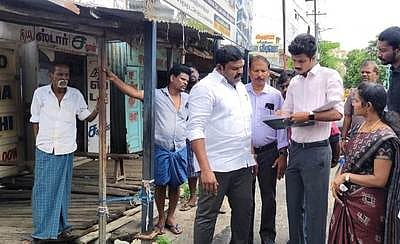 சங்கரன்கோவிலில் பாலம் அமைக்கும் பணி: எம்.எல்.ஏ. ஆய்வு