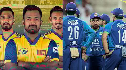 Sri Lanka and Afghanistan teams.